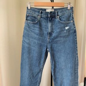 Everlane the way-high jean in distressed wash